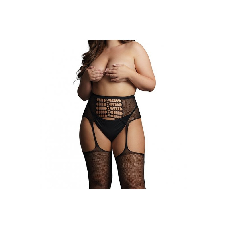 Le Désir Bas avec porte-jarretelles HIGH WAIST Noirs